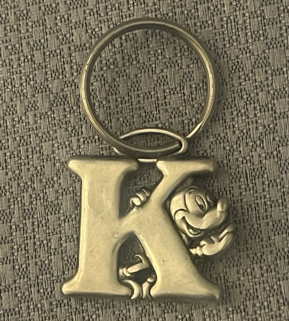 Vintage Disney Mickey Mouse Letter K Character Keychain TB66